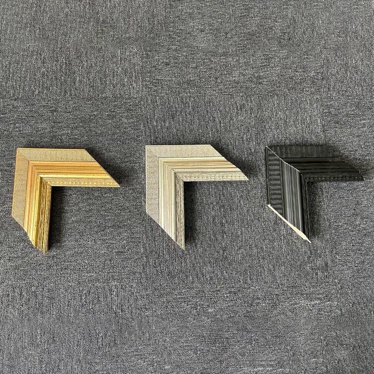 Factory Wholesale Ornate Photo Frame Natural Wood Rustic Wood Frame for Wall Mounting Picture & Real Glass, Color: Bronze gold