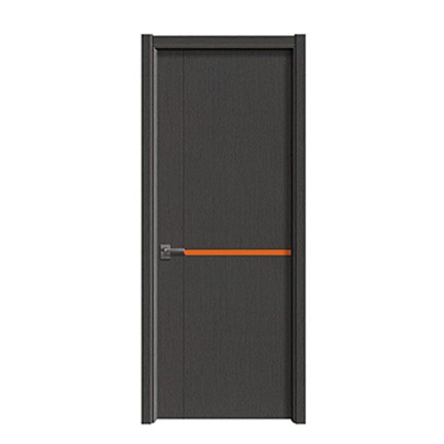 BBVD0010 Modern Bedroom Interior Composite WPC Door PVC Film Surface Finished Wpc Door With Frame