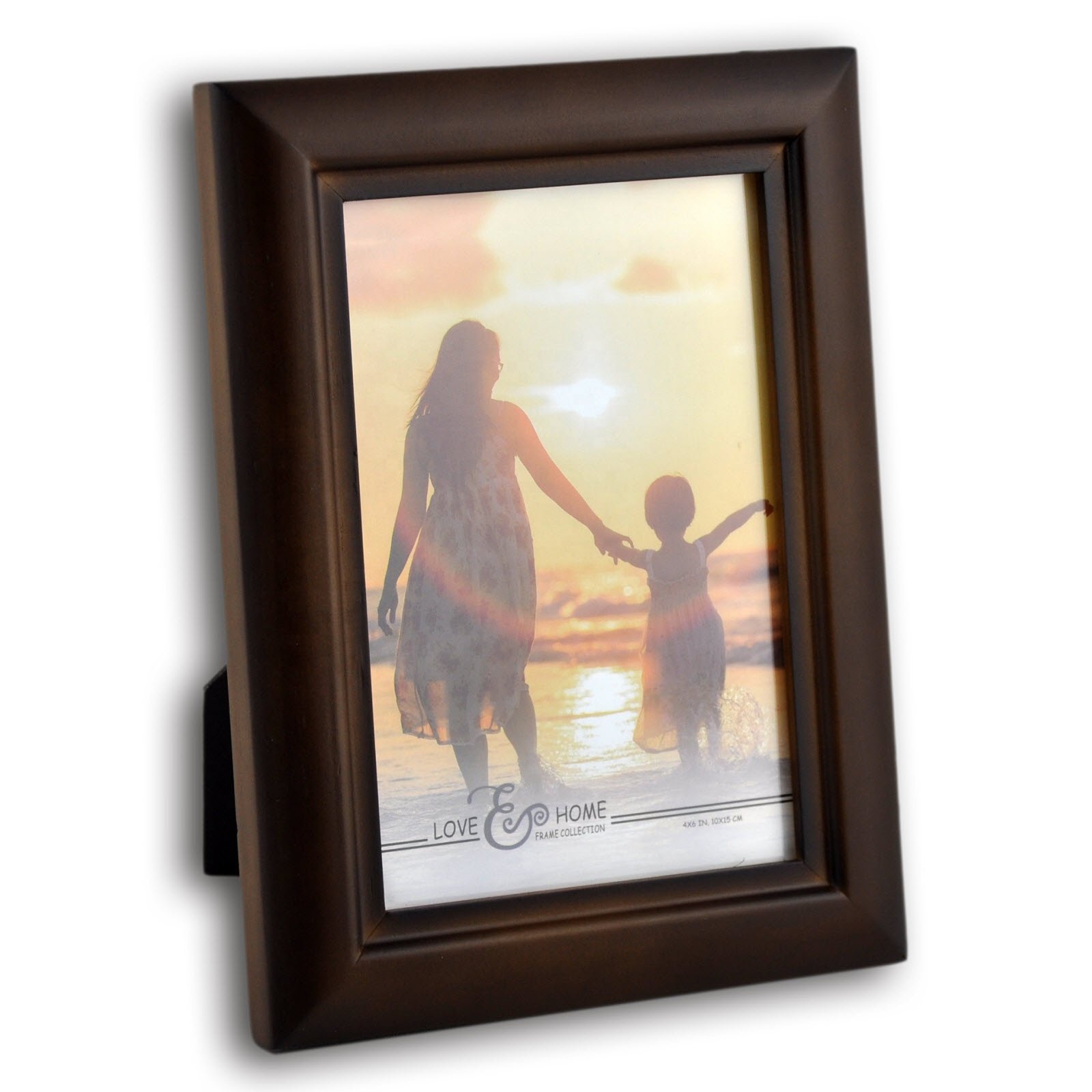 4x6 Inches Display Curve Wide Moulding Wood Grain Wall Mounted Wood Picture Frame Tabletop Solid WoodenPhoto Frame