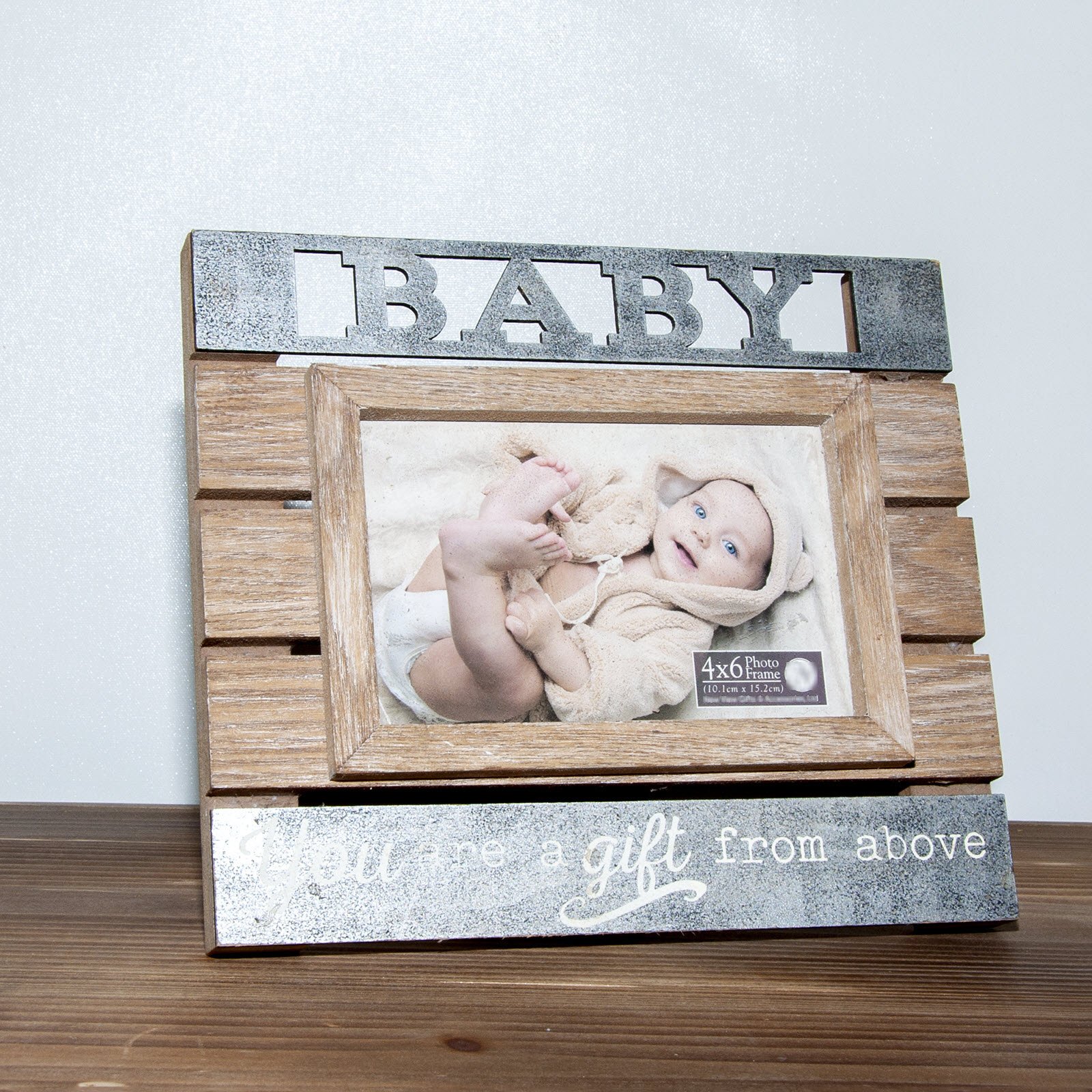 4x6 Inches Display Curve Wide Moulding Wood Grain Wall Mounted Wood Picture Frame Tabletop Solid WoodenPhoto Frame