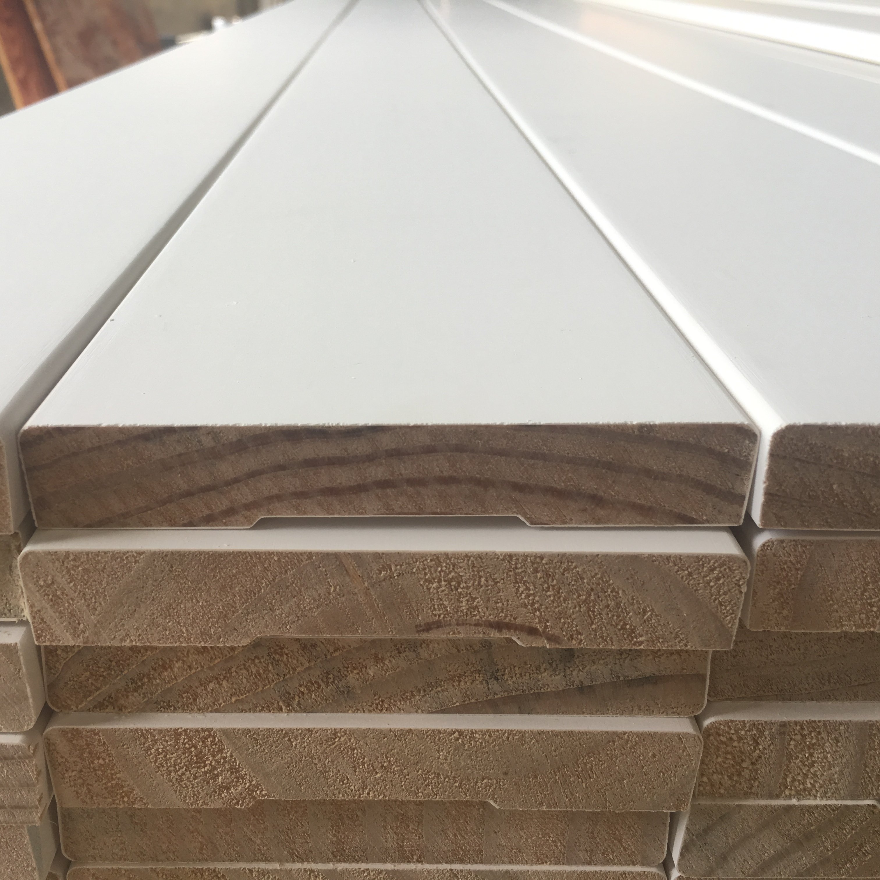 White Primed DAR S4S Wood Trim Window Reveal