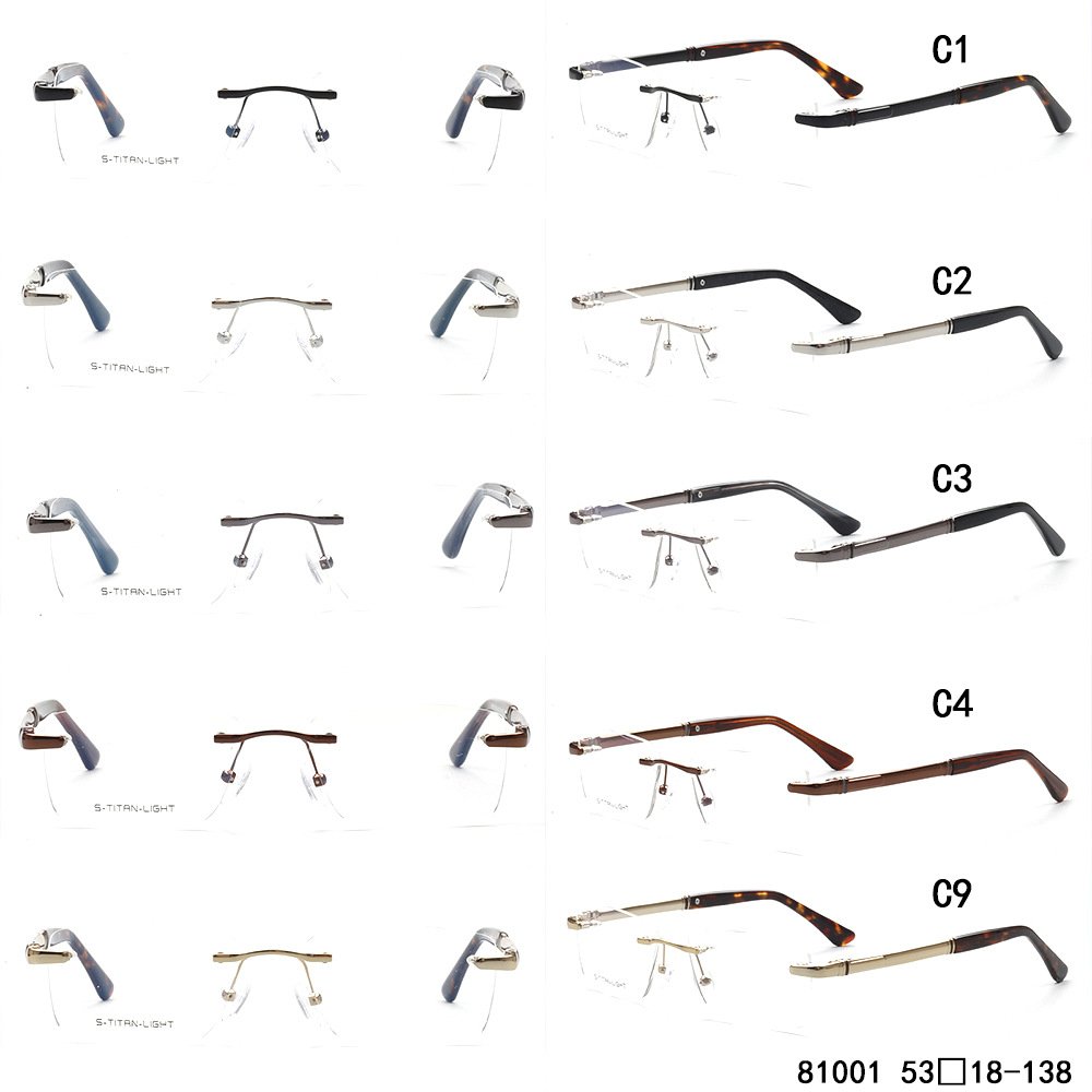 Rimless Metal Prescription 2024Newest Optical Frames Women Men Glasses Frame Fashion Optical Eyeglasses