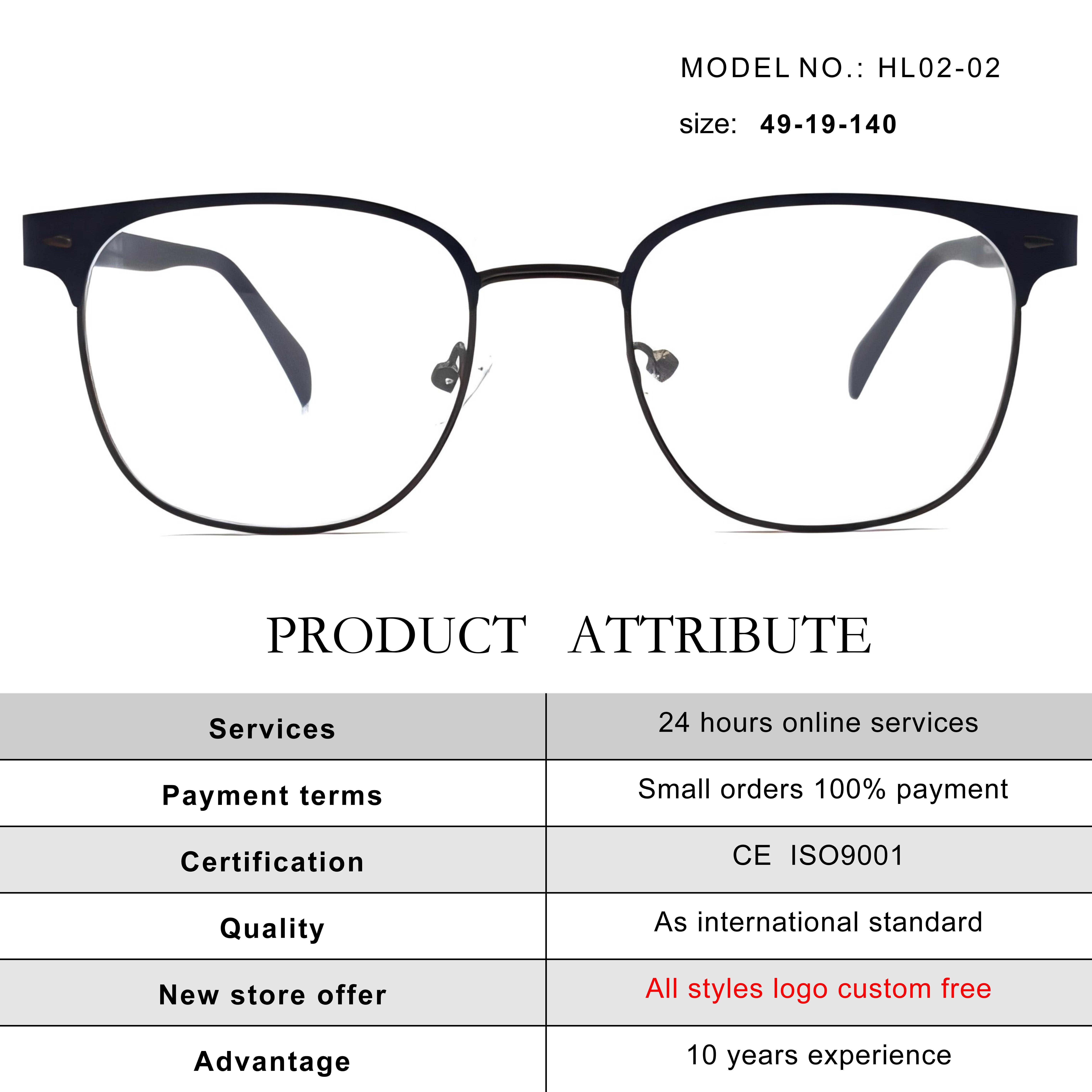 Wholesale Classics Metal Optical Eye Retro Optical Round Rice full Frame Classical Retro Men Eyewear