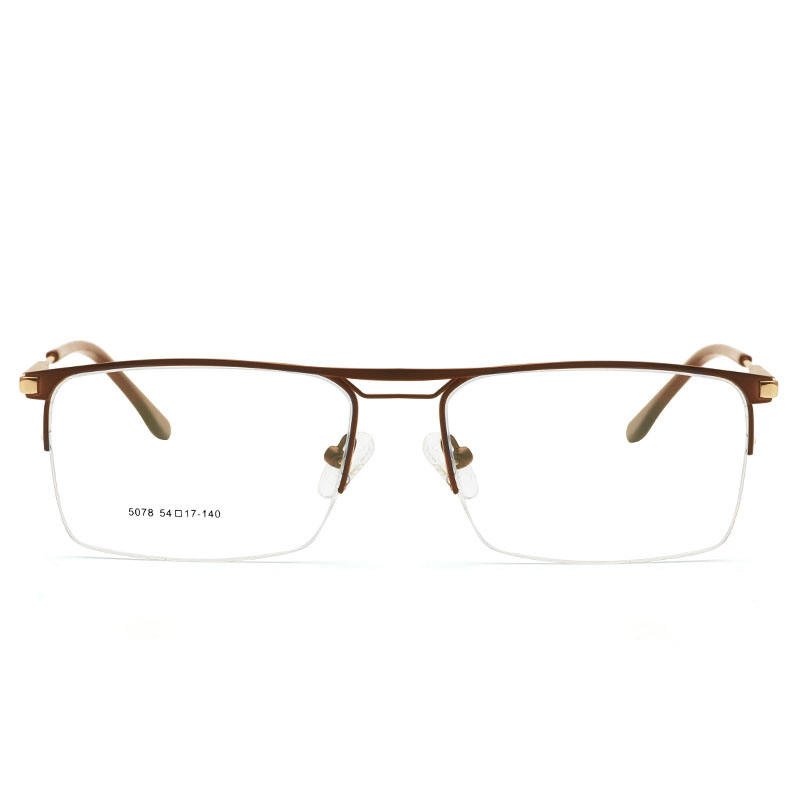 Hot Sell Fashion Wholesale Eyewear Metal Half Rimless Frame Eyeglasses Frames Optical Frames For Men Women