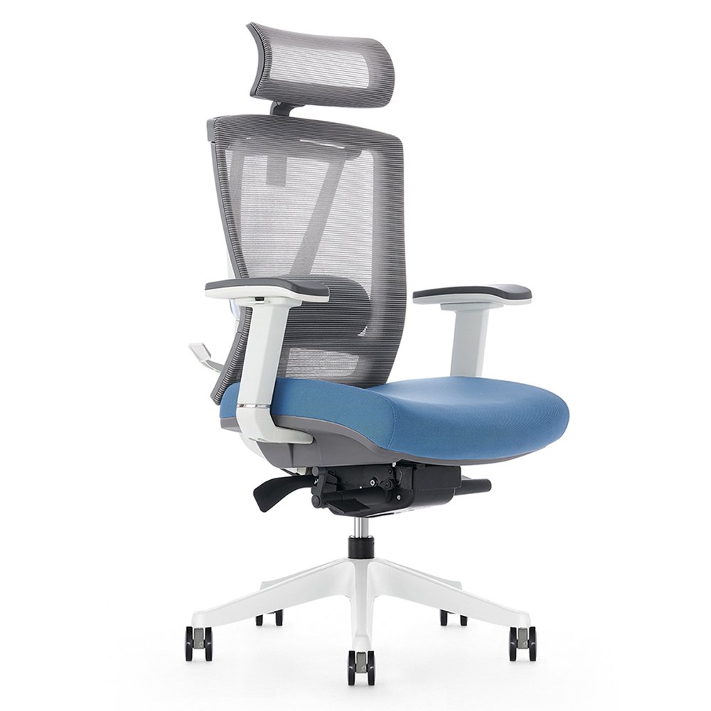 Bifma Sillas De Oficina White Frame 4D Armrest Computer High Back Executive Mesh Ergonomic Office Chairs