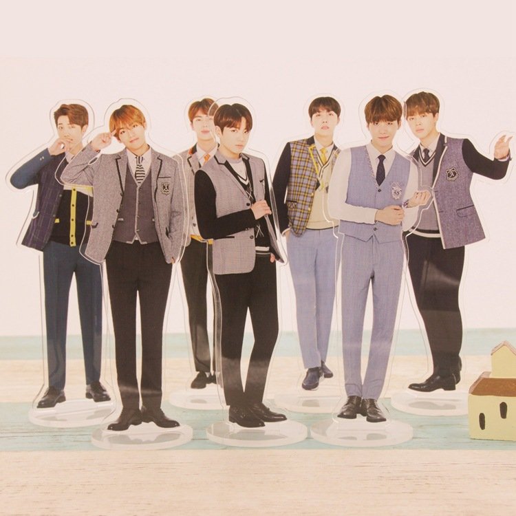 Hot Sell Unique Custom Double Side Printed Hologram K-pop Plastic Base Figures Acrylic Standee