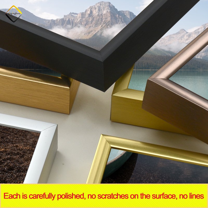 LB2007B House Decor Customized Aluminum Profile Strip Metal Photo Poster Frames Aluminium Picture Frame Moulding