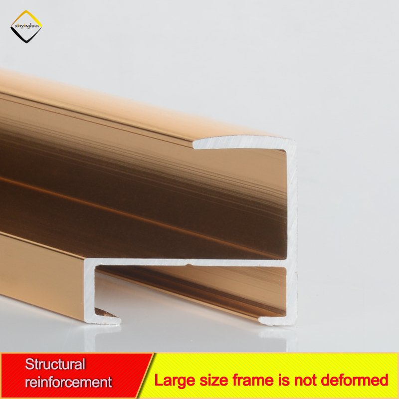 LB2007B House Decor Customized Aluminum Profile Strip Metal Photo Poster Frames Aluminium Picture Frame Moulding