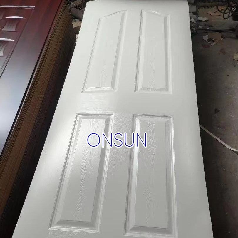 Melamine white color door skin 830*2050*2.5mm interior door export to South Africa market