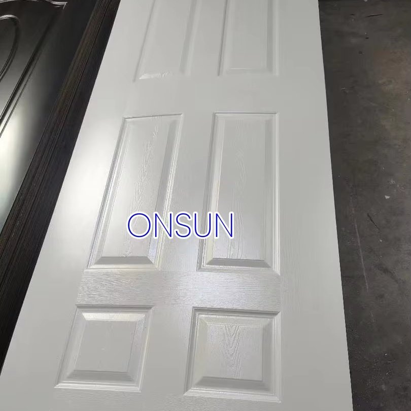 Melamine white color door skin 830*2050*2.5mm interior door export to South Africa market