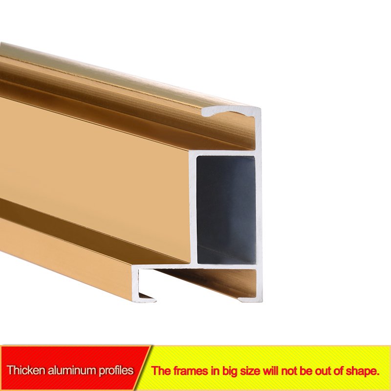 Custom Black Titanium Gold Unilateral Opening Advertising Aluminium Snap Frame Poster Metal Frame Aluminum Clip Frames Moulding