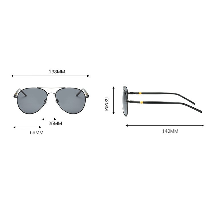 2025 Classic Sunglasses Frames Large Double Bridge Polarized Sports Retro Black Lenses Sunglasses Vintage Retro Sunglasses