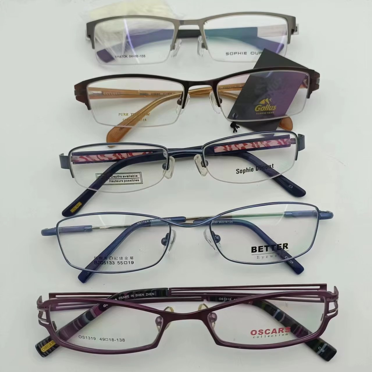 80s 90s Vintage Eyewear Designer Metal Frames Small Size Acetate Eyeglasses Frames