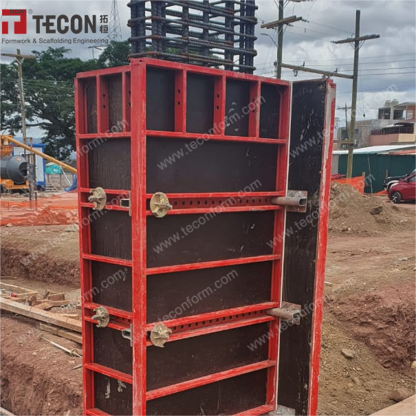 TECON Q355 Steel Structure Frame Concrete Formwork For Column And Wall