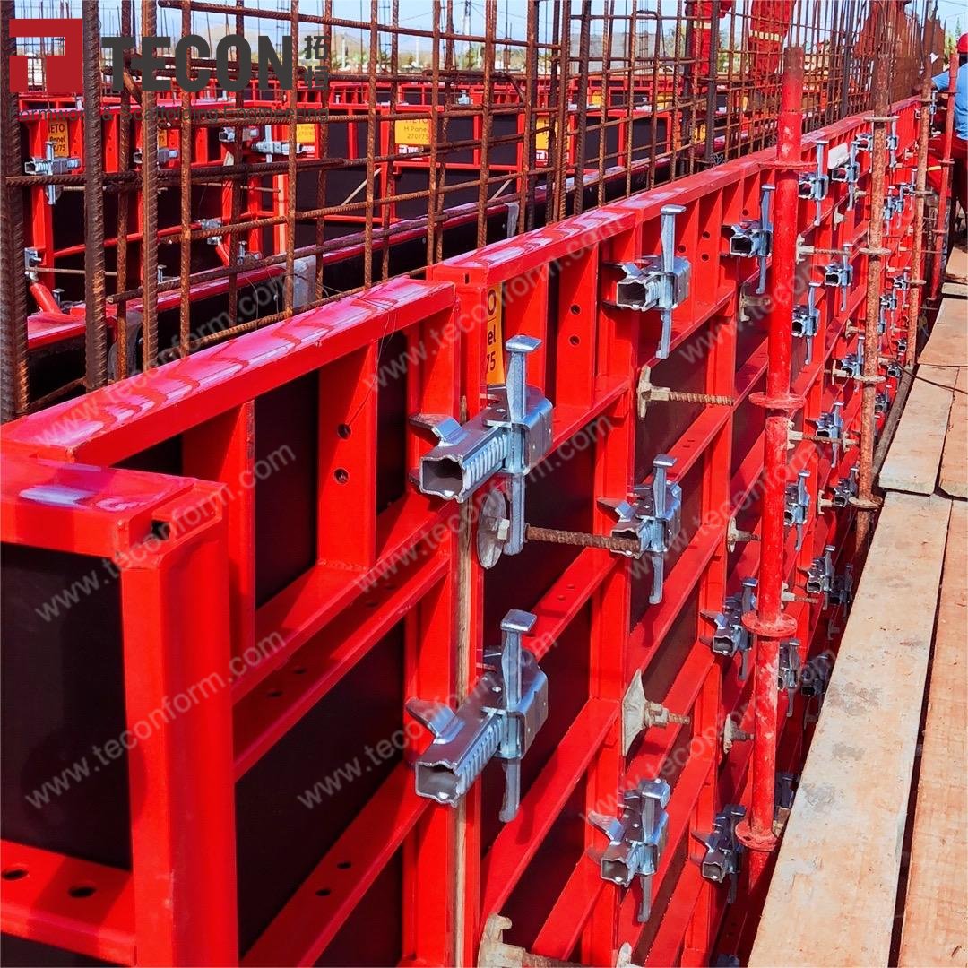 TECON Q355 Steel Structure Frame Concrete Formwork For Column And Wall