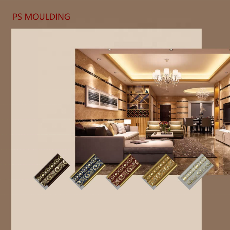 PS skirting frame moulding line Lines Interior Decoration Morden Moulding Install Flooring Skirting Board baseboard molding