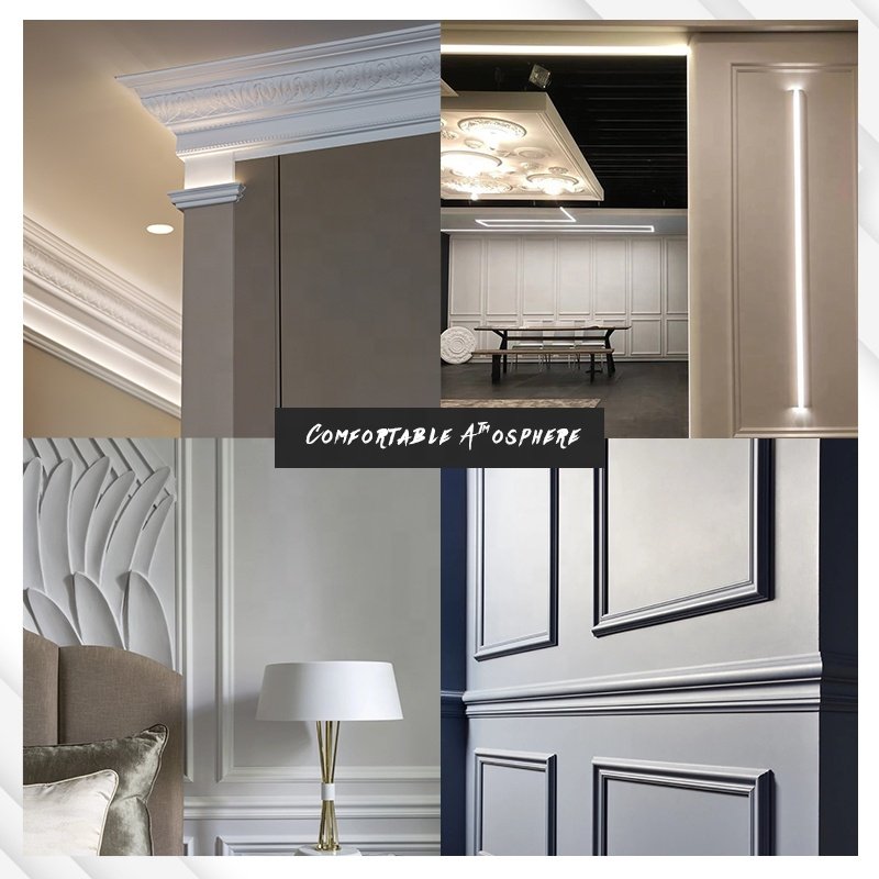 PS skirting frame moulding line Lines Interior Decoration Morden Moulding Install Flooring Skirting Board baseboard molding