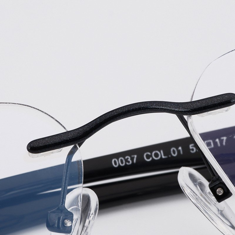 8005 fashion quality luxury acetate computer eyeglass vintage luxury tr90 Men's metal eyeglasses rimless optical frames men