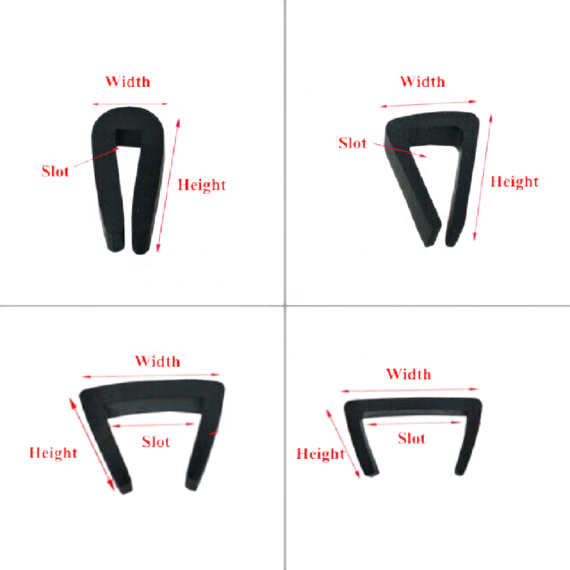Black Rubber U Channel Edging Trim Seal Door Window Edge Protector Strip U-shape