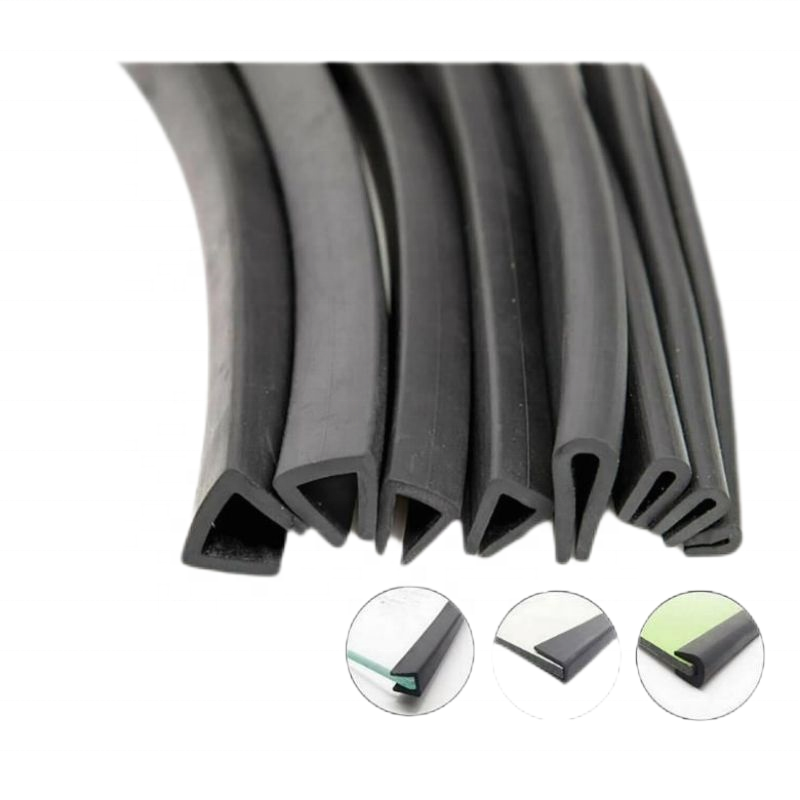 Black Rubber U Channel Edging Trim Seal Door Window Edge Protector Strip U-shape