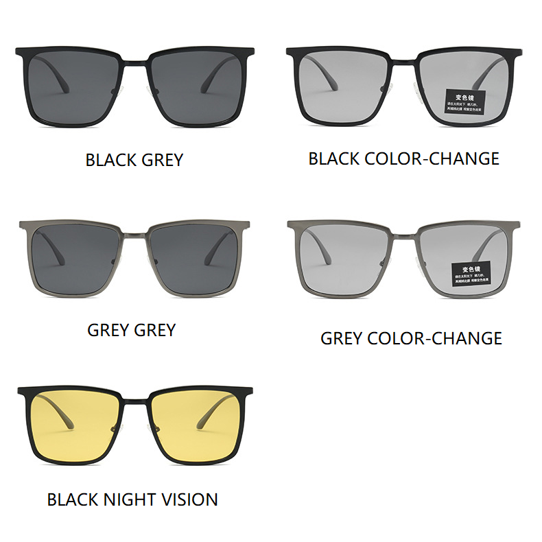sunglasses 2024 fashion driving polarized tac metal frame lens night vision custom retro designer style sunglasses for men