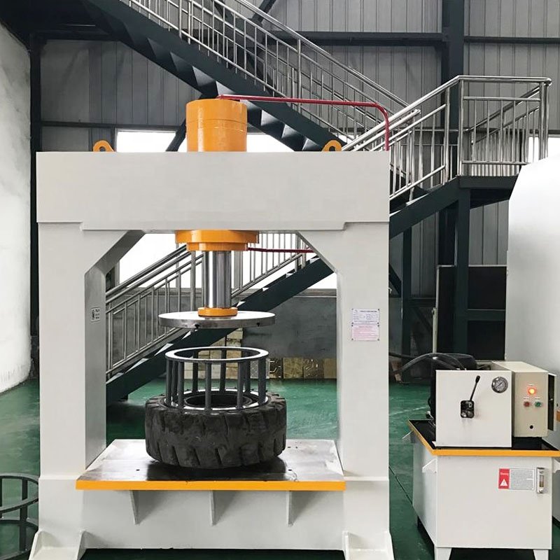 Hot Sale Certificate Low Price 120 Ton H Frame Solid Tire Press Machine Forklift Tire Hydraulic Press Machine With Mould