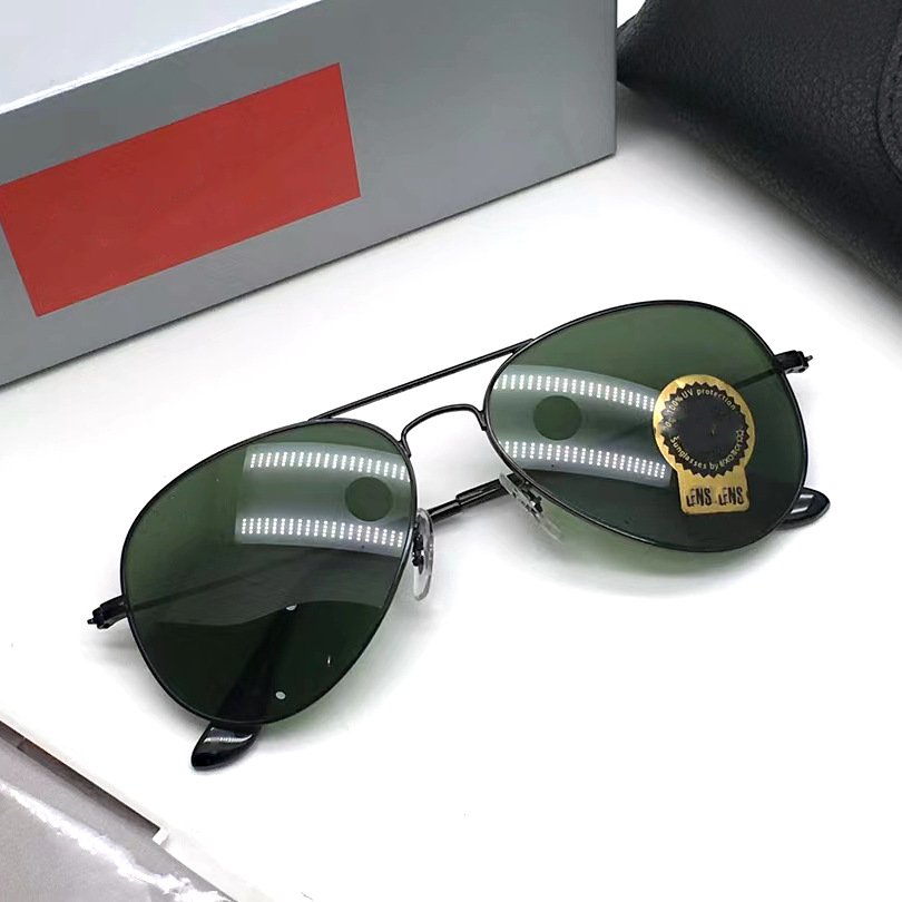 Premium Pilot Glasses 3025 Aviation Pilot Style UV Protection Glass Lenses Women Men Fashion Shades Driving Sunglasses