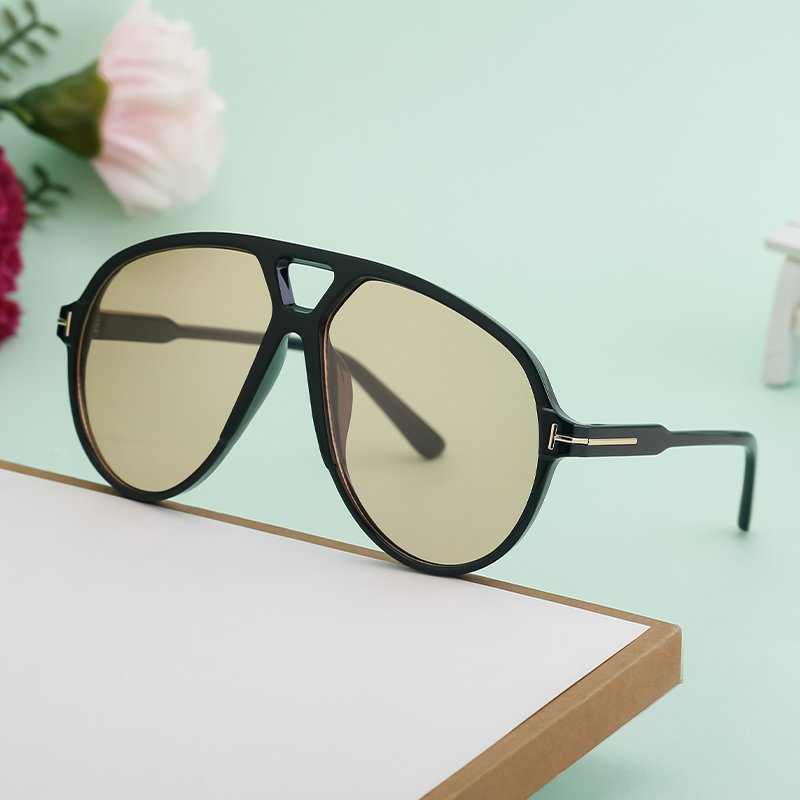 sunglasses 2024 fashion letter t double beam for women men vintage luxury brand trendy large frame oversized shades sunglasses