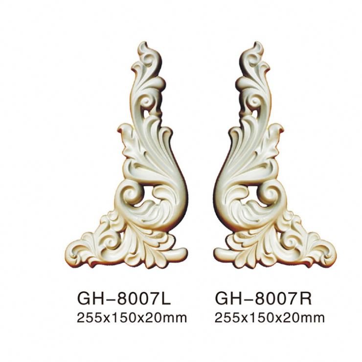 Eco-Friendly Carved Moisture-Proof Indoor Accent pieces Antique Frame Moulding Appliques Onlays Decorative For Home Office
