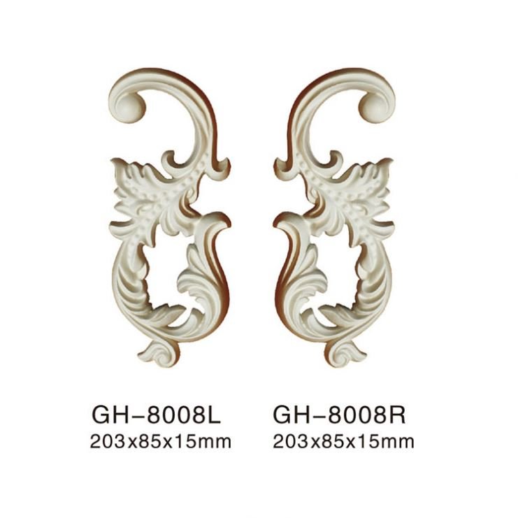 Eco-Friendly Carved Moisture-Proof Indoor Accent pieces Antique Frame Moulding Appliques Onlays Decorative For Home Office