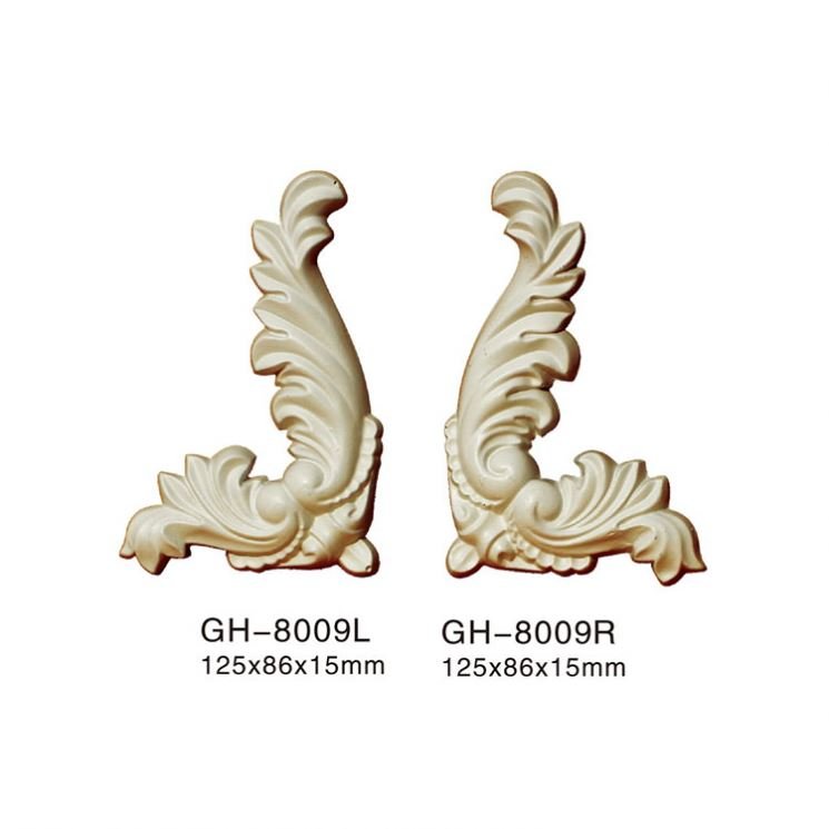 Eco-Friendly Carved Moisture-Proof Indoor Accent pieces Antique Frame Moulding Appliques Onlays Decorative For Home Office