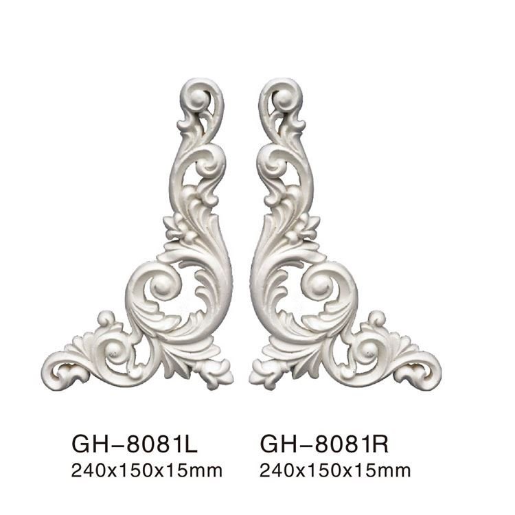 Eco-Friendly Carved Moisture-Proof Indoor Accent pieces Antique Frame Moulding Appliques Onlays Decorative For Home Office