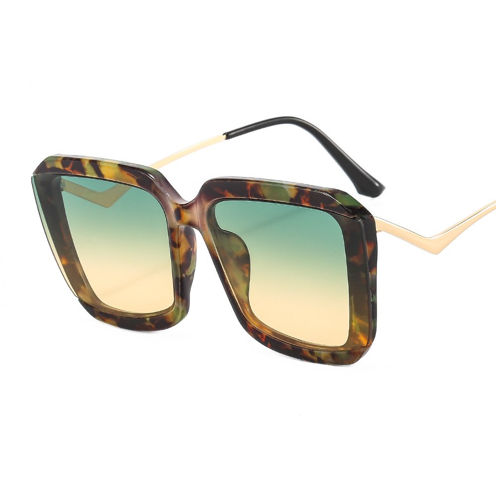 DL Glasses gradient lenses shade sunglass square oversize gafas de sol metal arm women sunglasses 2024
