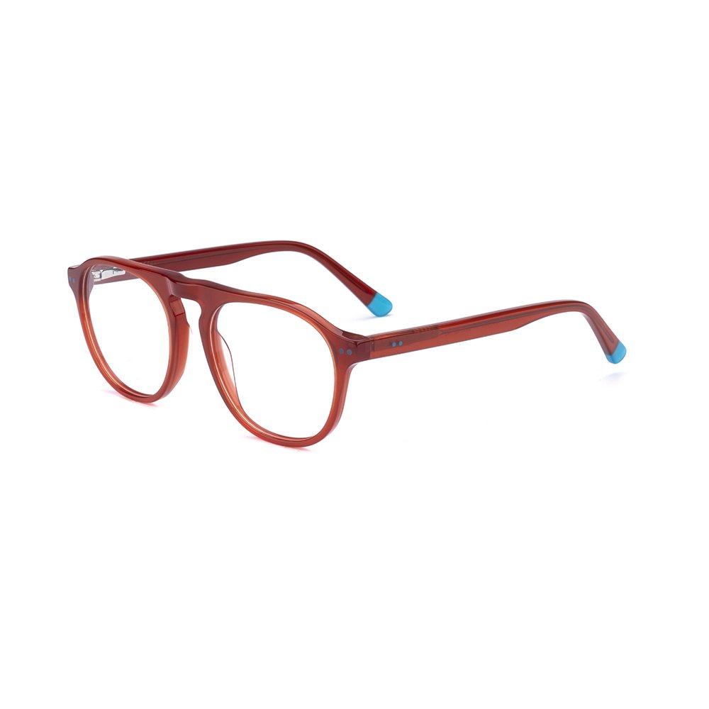 2024 Wholesale LM1009 Cool Boy All-Age Kids Optical Geometric Round Acetate Eye Wear For Teenagers