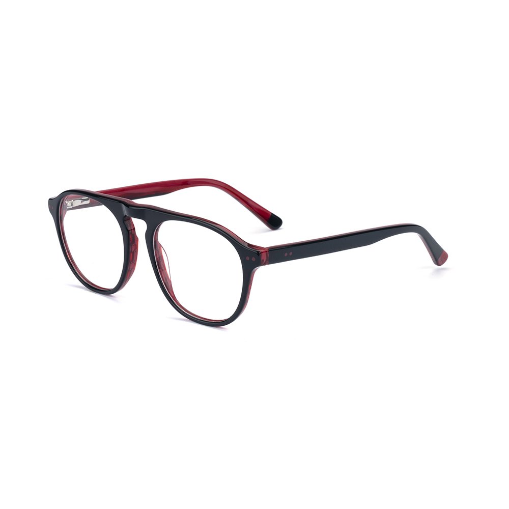 2024 Wholesale LM1009 Cool Boy All-Age Kids Optical Geometric Round Acetate Eye Wear For Teenagers