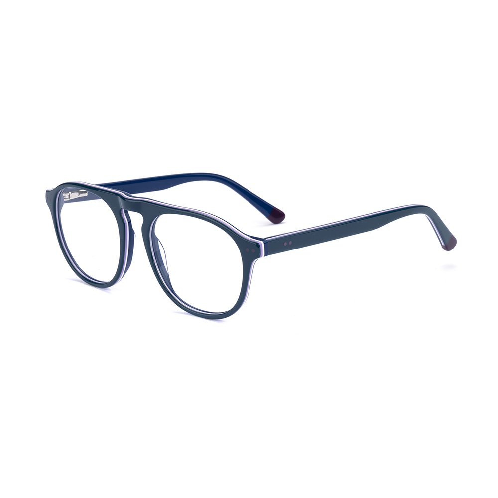 2024 Wholesale LM1009 Cool Boy All-Age Kids Optical Geometric Round Acetate Eye Wear For Teenagers