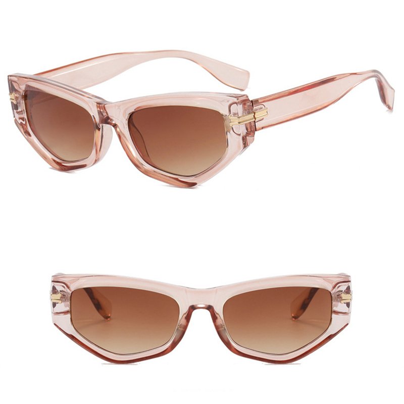 DL GLASSES 2024 Retro Cat Eye Eyeglasses Irregular Frames Rice Nails High End Lunettes UV Protection Fashion Sunglasses Custom