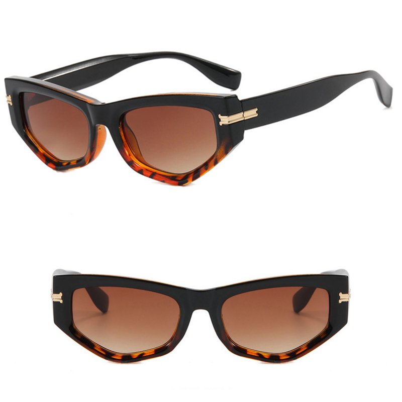 DL GLASSES 2024 Retro Cat Eye Eyeglasses Irregular Frames Rice Nails High End Lunettes UV Protection Fashion Sunglasses Custom