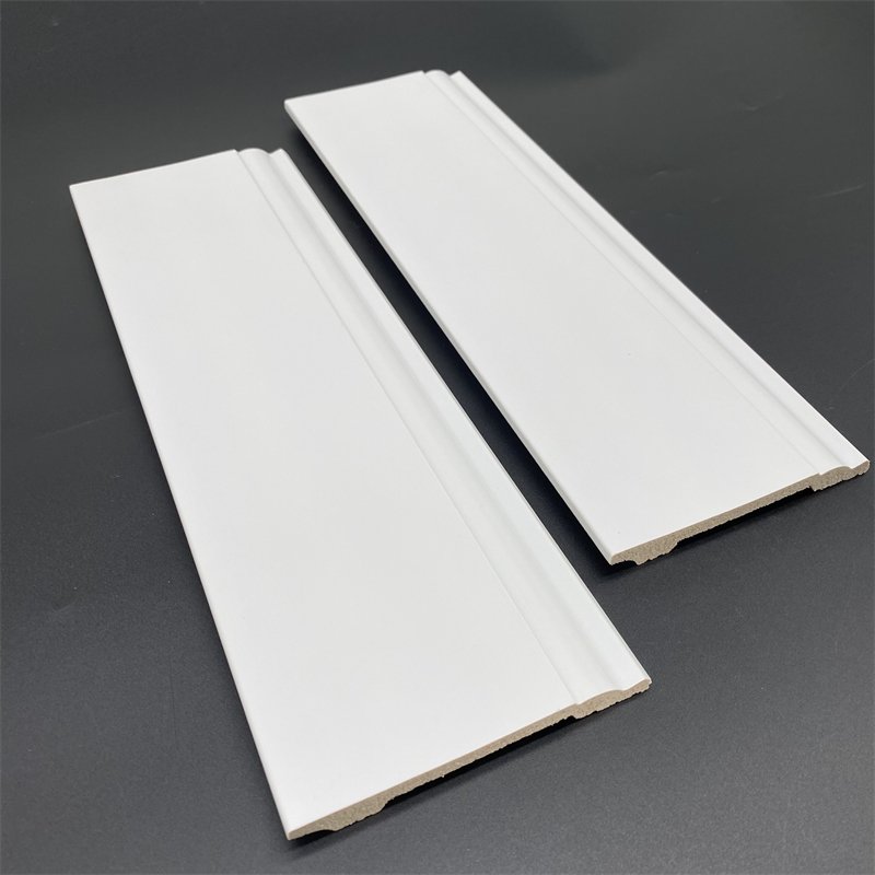 Free Sample Modern Design Waterproof PS Floor Frame Panel Cornice Skirting Moulding Interior White Laminated Color