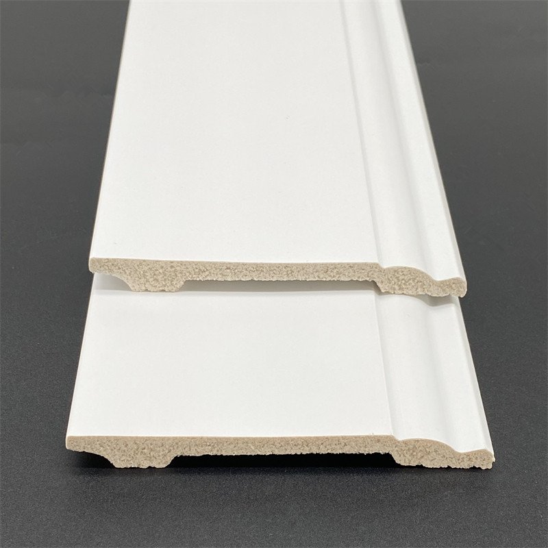 Free Sample Modern Design Waterproof PS Floor Frame Panel Cornice Skirting Moulding Interior White Laminated Color