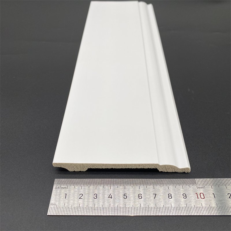 Free Sample Modern Design Waterproof PS Floor Frame Panel Cornice Skirting Moulding Interior White Laminated Color