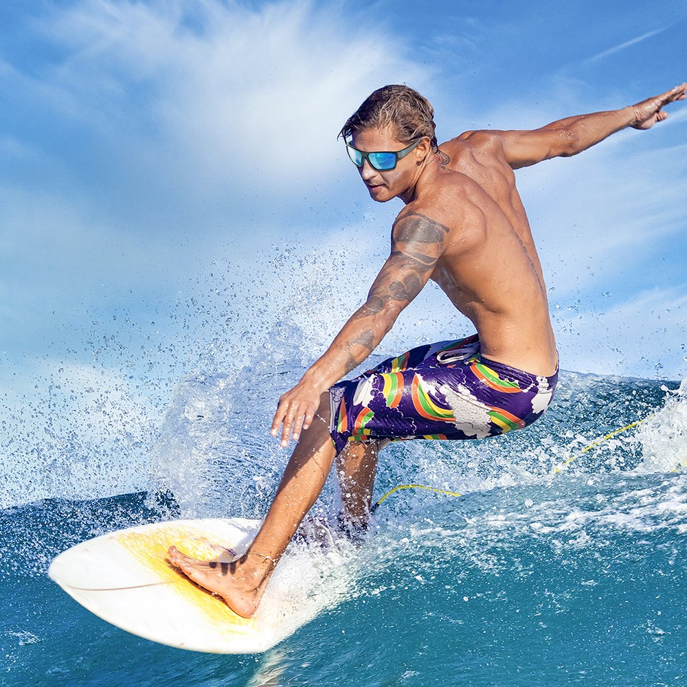 Wholesale High Quality Anti Glare Polarized Surfing Fishing Sunglasses UV400 TAC Lens Outdoor Water Sports Glasses For Men