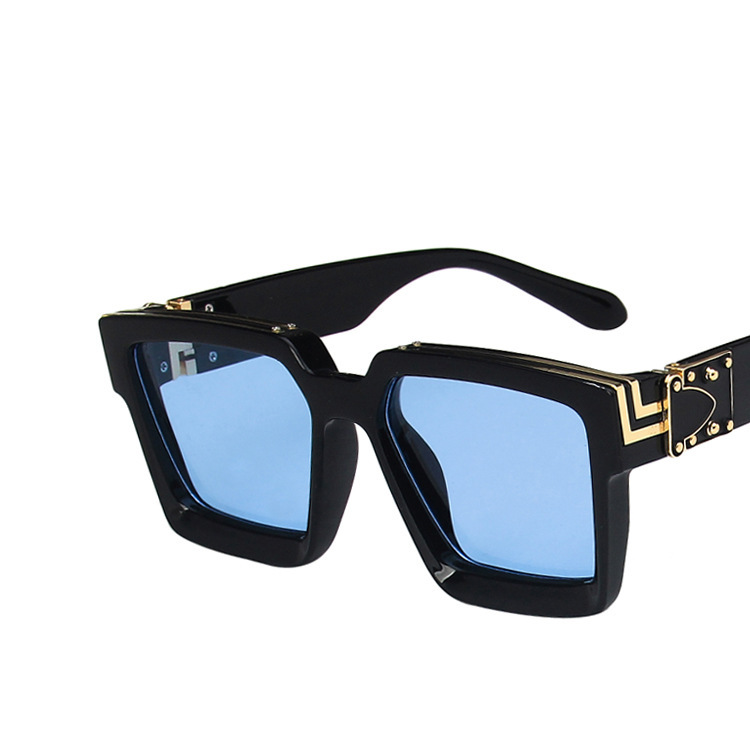 sunglasses 2024 popular fashion custom logo branded designer men's luxury oversized plastic square frame millionaire sunglasses