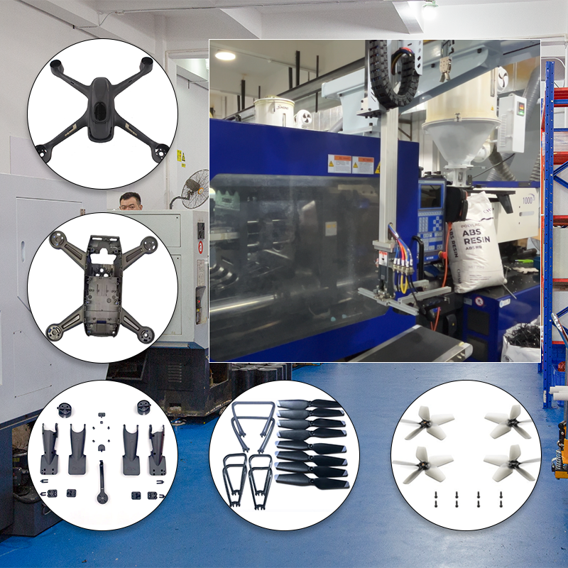 Professional Custom Precision Plastic Injection Molding FPV Drone Shell Middle Frame Body Shell Original Repair Accessories