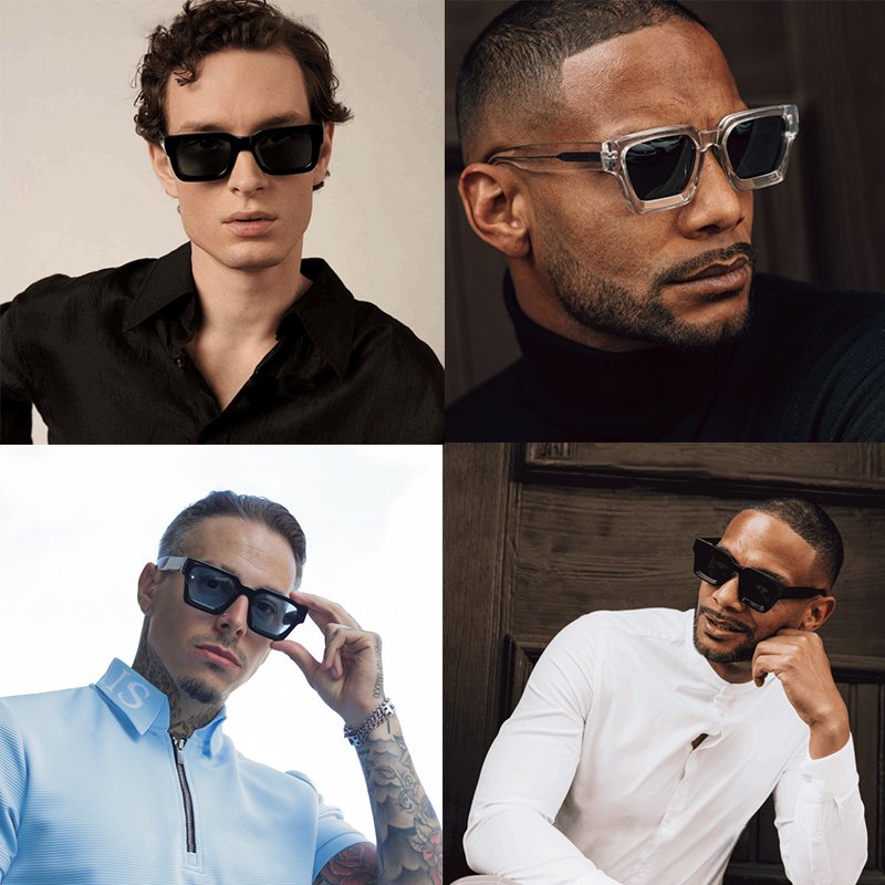 Oem Custom Luxury Logo Sunglasses Polarized Oversized Handmade Rectangle Thick Square Italian Custom Acetate Sunglasses 2023