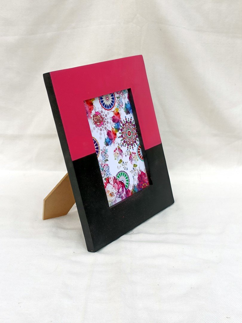High Quality Rectangle Shaped Handmade Wood Photo Frame Latest Design for Home Decoration