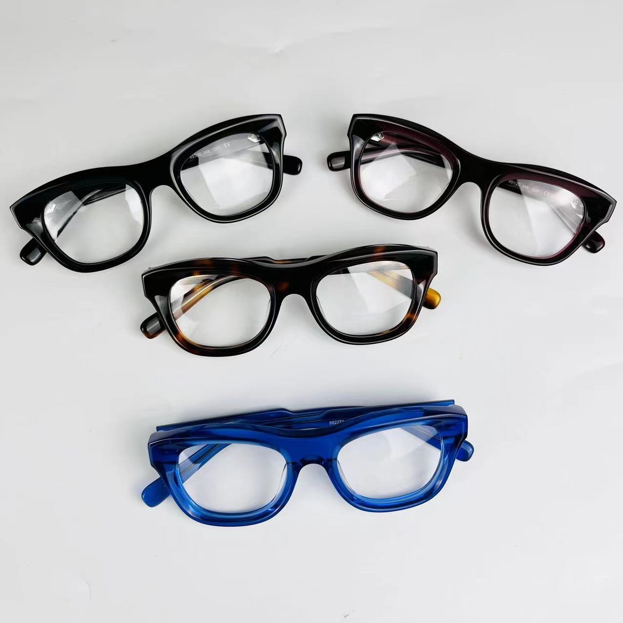 Thick Acetate Glasses Rectangle Prescription Optical Luxury Eyeglasses Acetate Frame Women Men Unisex Italian Glasses