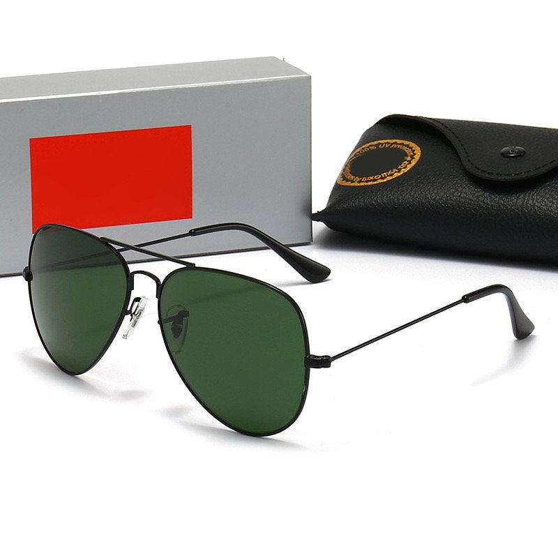 Wholesale Fashion Sun Glasses Men and Women Luxury Brand Glass Lenses Ray Driving Sunglasses Raybanable Metal Sunglasses