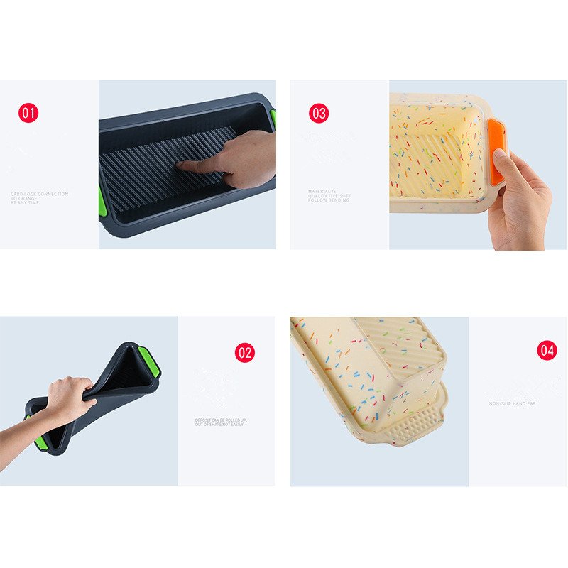Bread Pans for Baking, Silicone Bread Pans for Homemade Bread with Reinforced Stainless Steel Frame Inside Non-stick