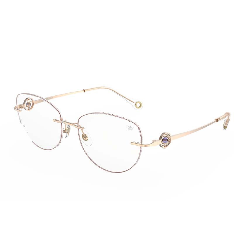 2024 Elegant Trendy Eyeglasses Designer Luxury Reading Glasses Fashion Oval Rimless Vintage Eyewears Ultra-light Myopic Glasses
